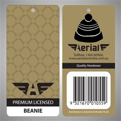 Aerial Beanie Gold Tag